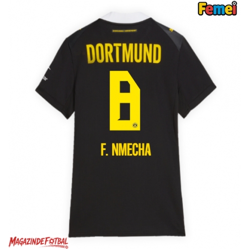 Borussia Dortmund Felix Nmecha #8 Tricou Fotbal Replică 2026-27 Femei Deplasare Borussia Dortmund Felix Nmecha #8 Tricou Fotbal Replică 2026-27 Femei Deplasare